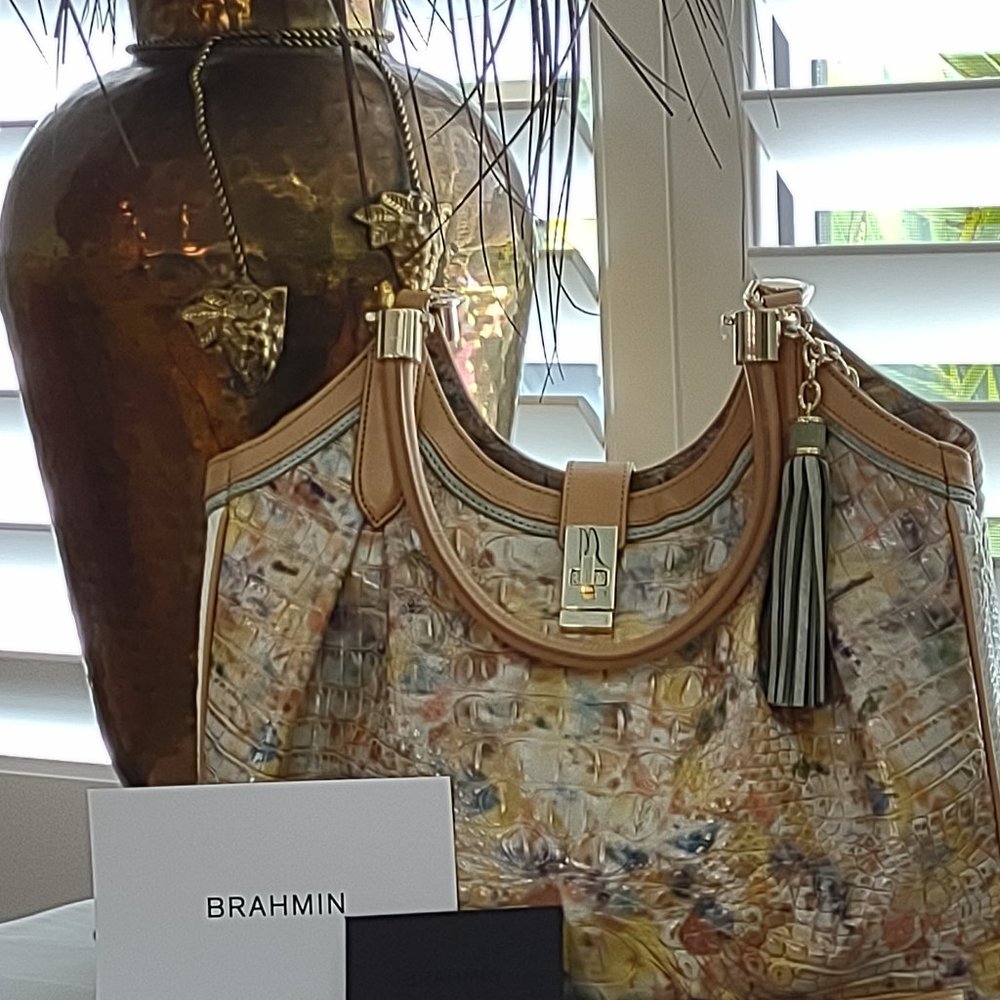 Brahmin Allendale Collection /Celia Shoulder Bag Poppy Seed - Picture 3 of 5